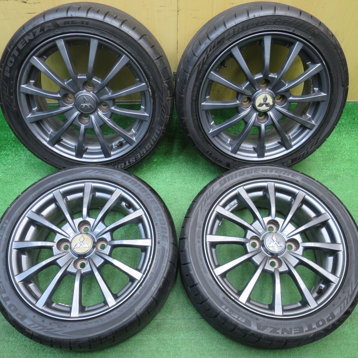 バリ溝 21年 8 5分 三菱 コルト ラリーアート バージョンR 205 45 R 16 ブリヂストン ポテンザ RE 11 16インチ PCD 114 3 4 H ノ