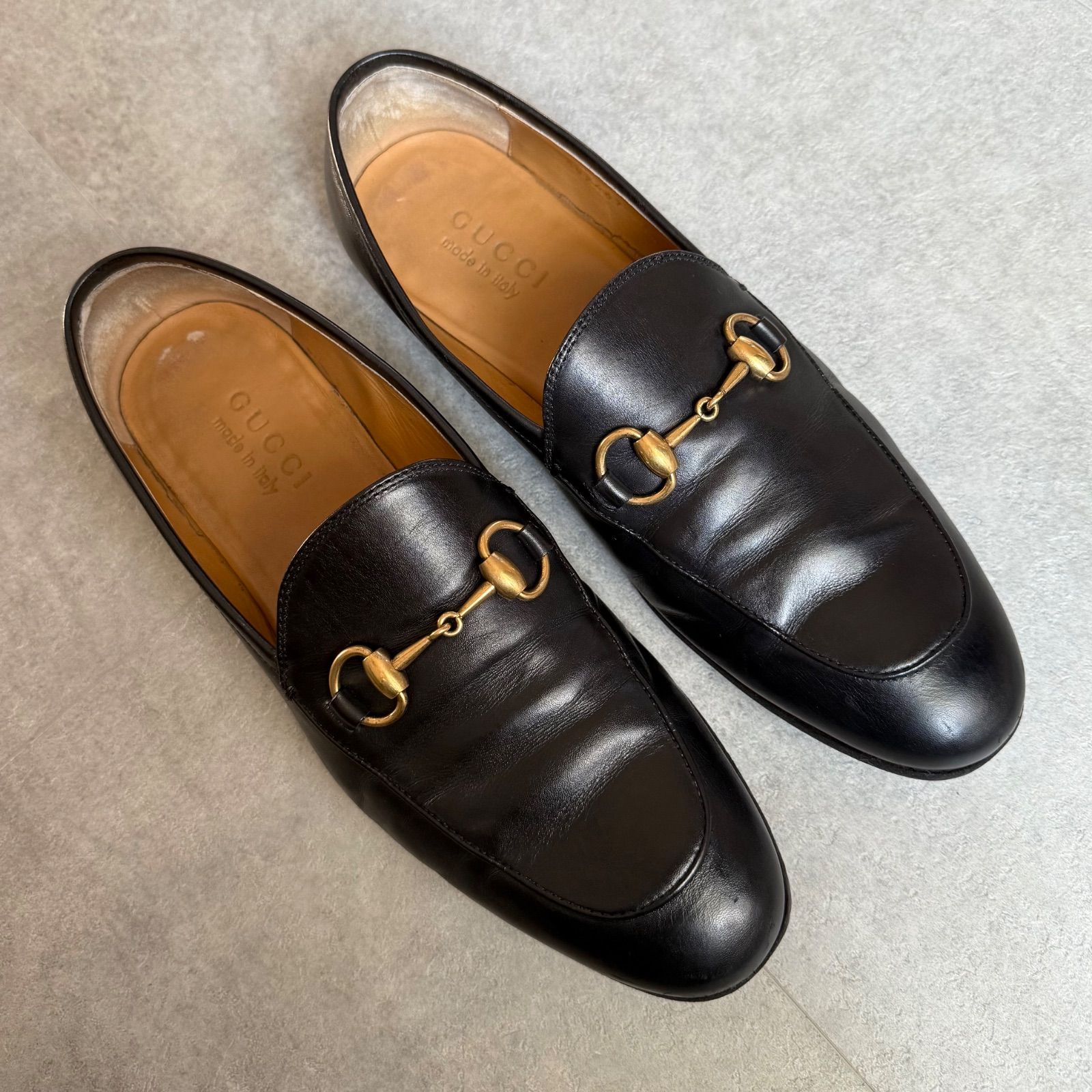 美品 GUCCI グッチ ホースビットローファー　ヨルダーン 革靴 36.5 GUCCI グッチ ヨルダーン ホースビットローファー ブラック ゴールド