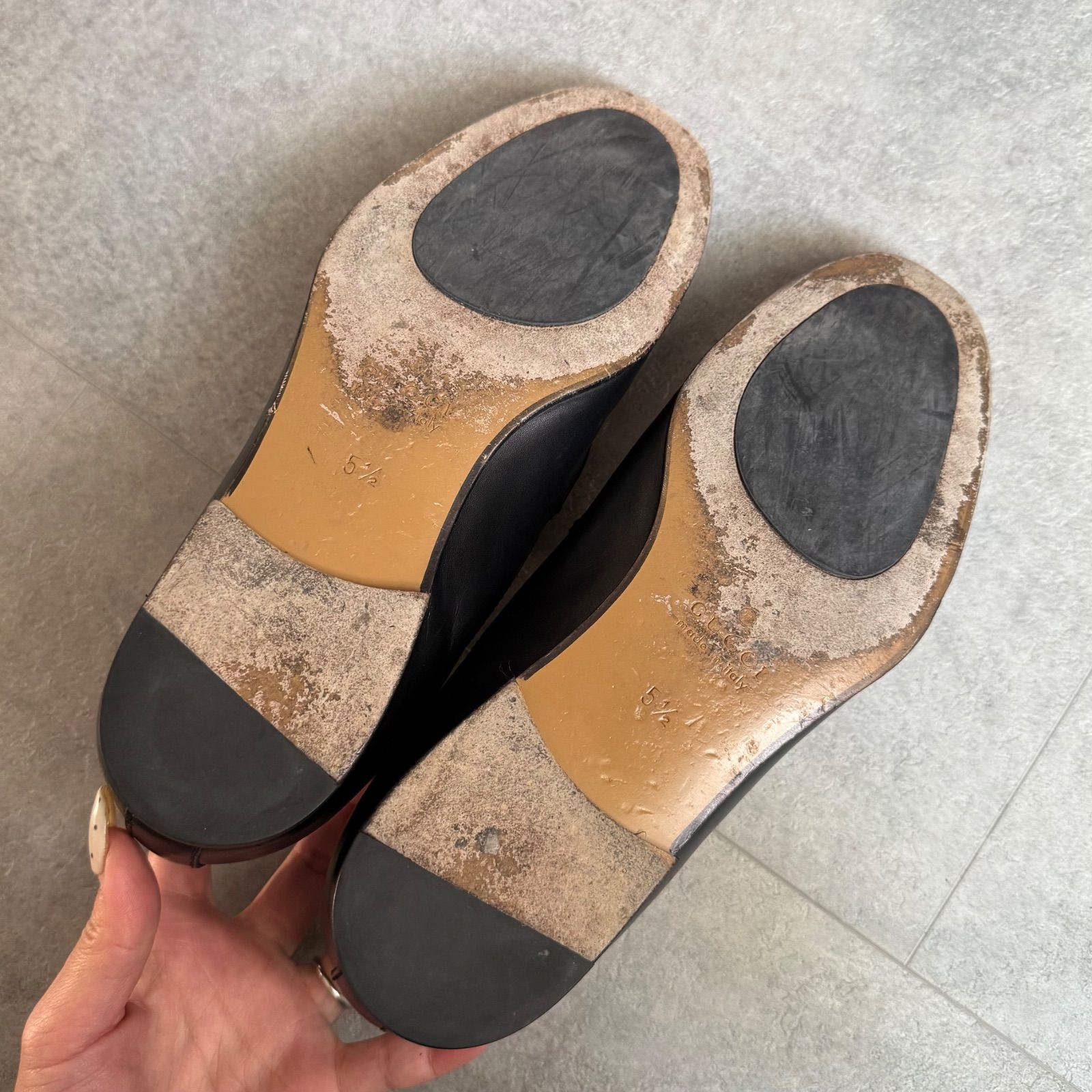 美品 GUCCI ホースビットローファー ヨルダーン 黒 金 35 1/2 美品 GUCCI グッチ ヨルダーン 35 1/2 22.5cm ブラック ゴールド金具