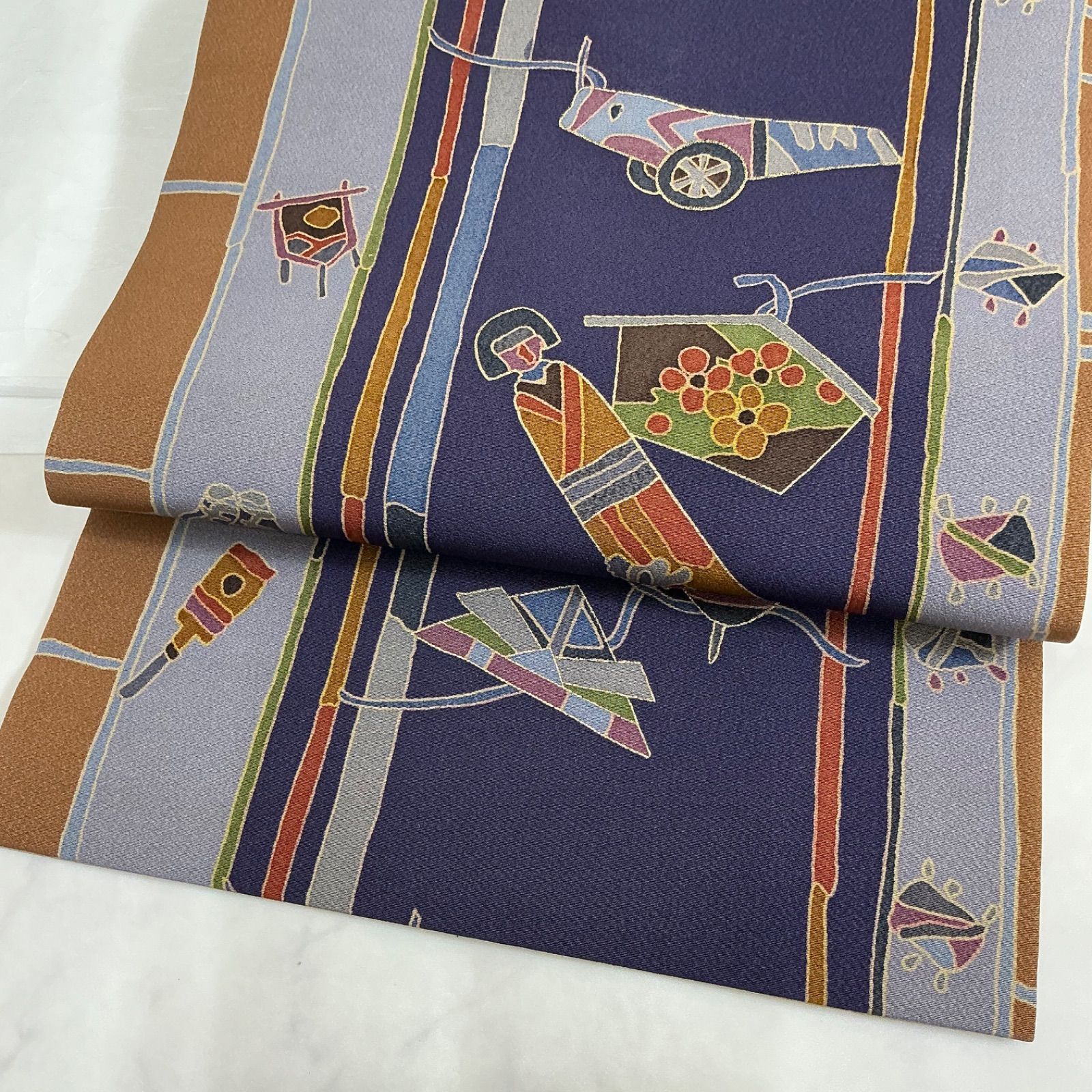 374㎝ 着物帯小紋普段着名古屋帯