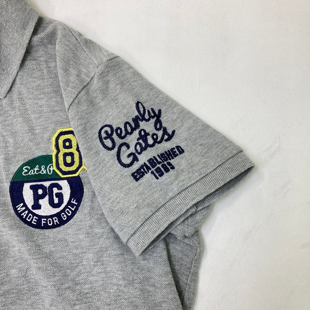 サイズ：0 PEARLY GATES パーリーゲイツ 半袖ポロシャツ グレー系