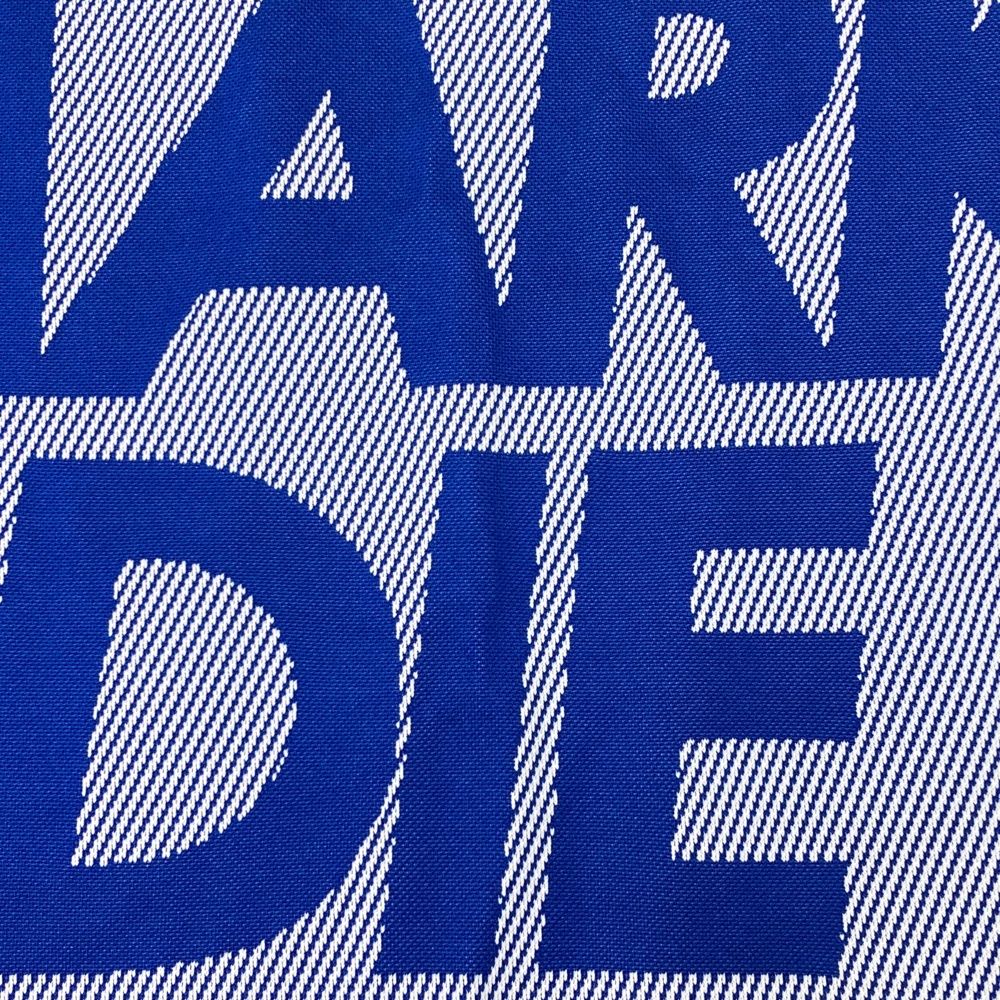 サイズ：48 MARK&LONA マークアンドロナ 半袖ポロシャツ ロゴ柄 ブルー