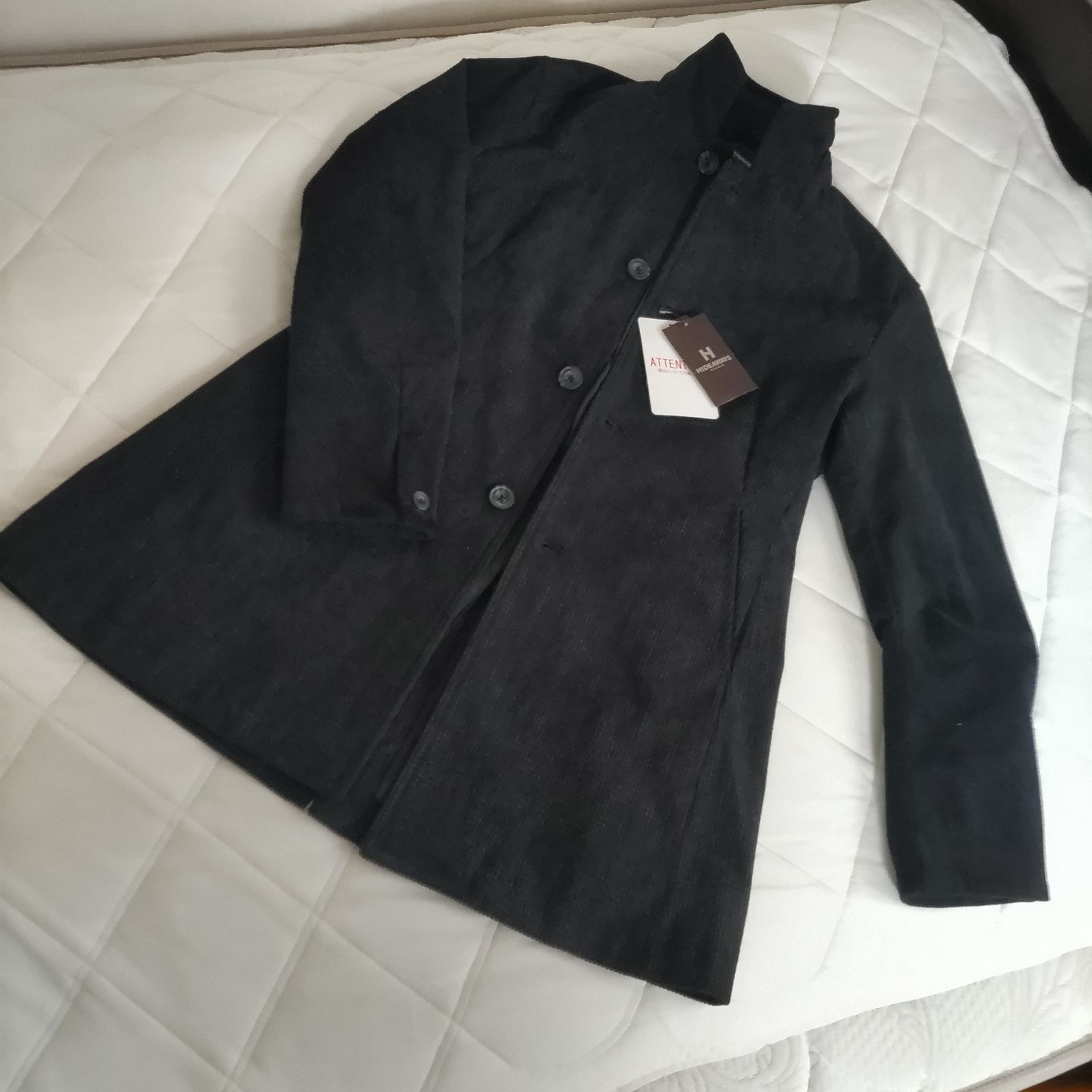 ニコル ニット コーデュロイ スタンド 46 M 黒 秋冬 メンズ NICOLE チェスターコート