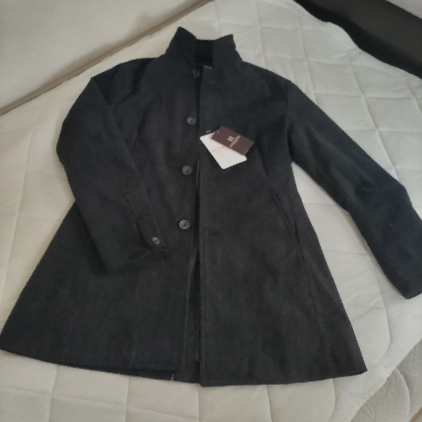 ニコル ニット コーデュロイ スタンド 46 M 黒 秋冬 メンズ NICOLE チェスターコート