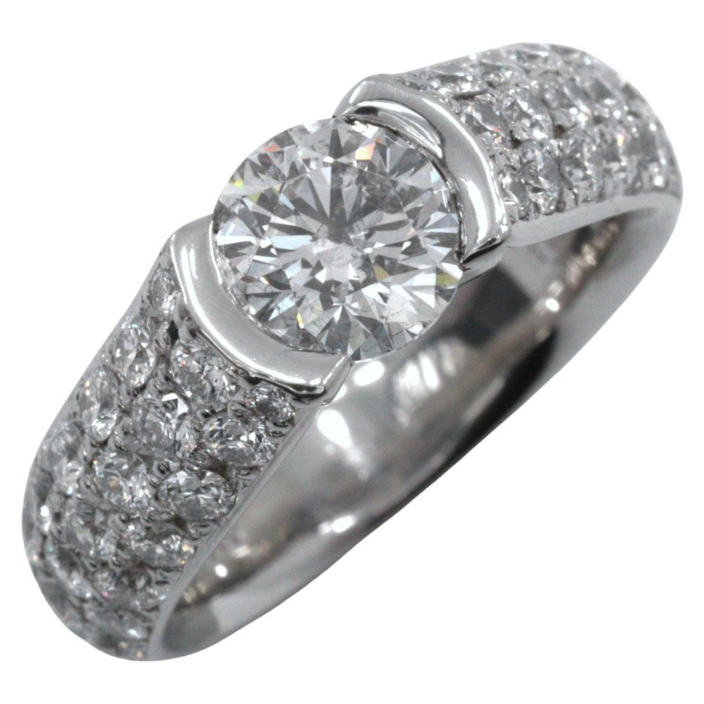 Pt 900プラチナ×ダイヤモンド 9号 1.015 1.133 レディース 8.8 g リング 指輪