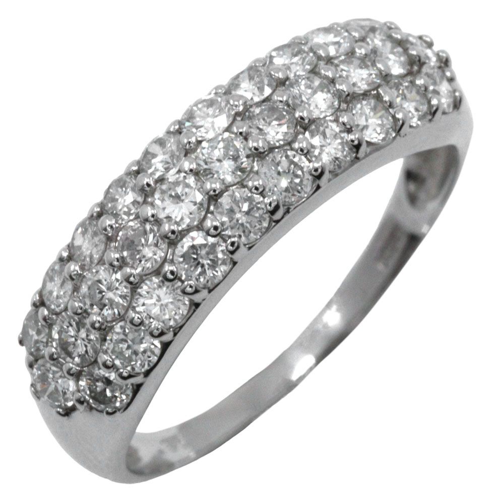 Pt 900プラチナ×ダイヤモンド 13号 1.00 レディース 3.4 g リング 指輪