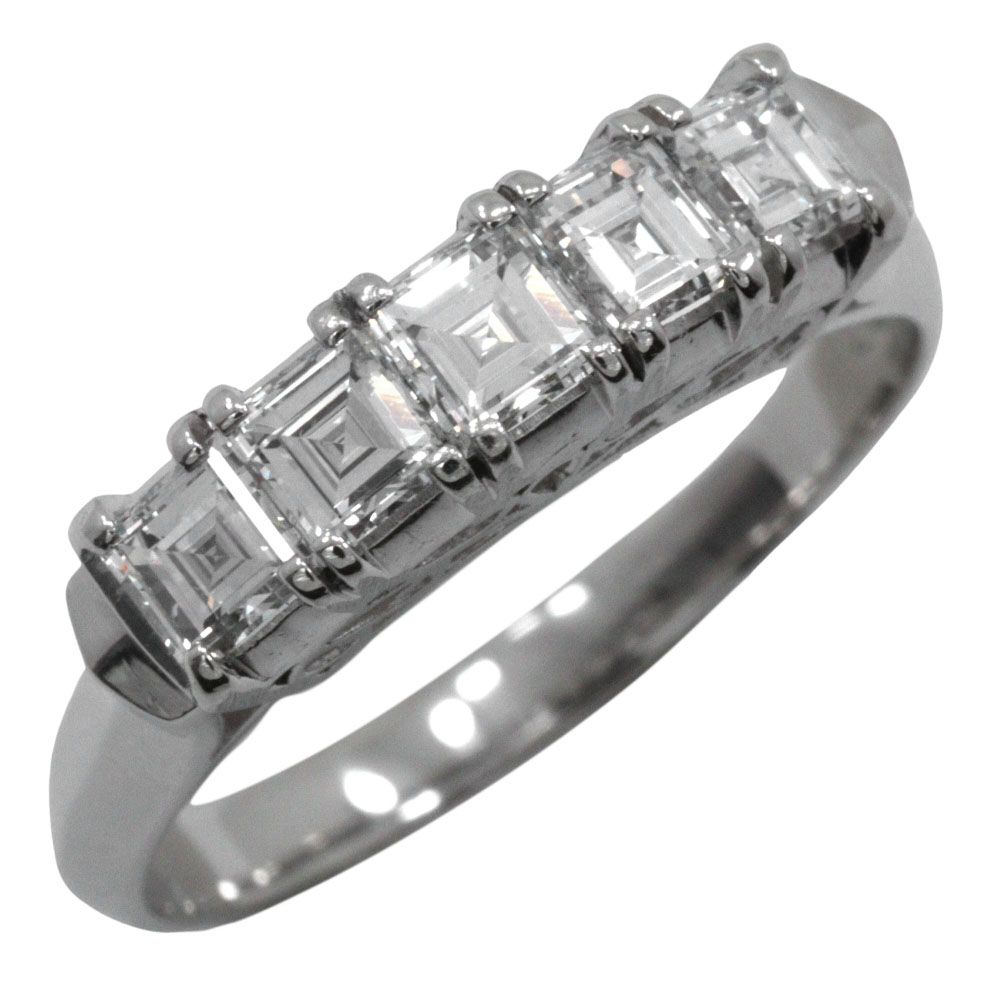 一文字 Pt 900プラチナ ダイヤモンド 16号 1 02 レディース 4 6 g リング 指輪