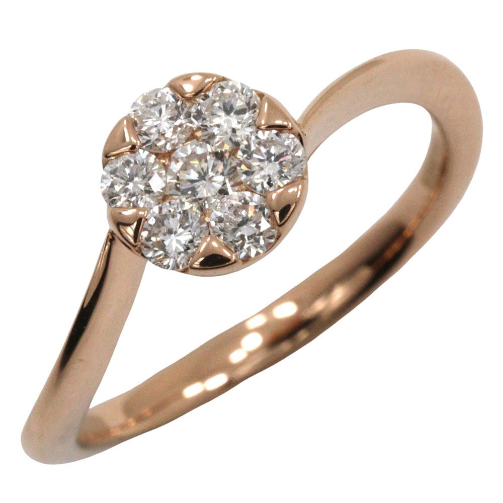 7 Pダイヤ K 18ピンクゴールド×ダイヤモンド 9号 0.30 レディース 2.1 g リング 指輪