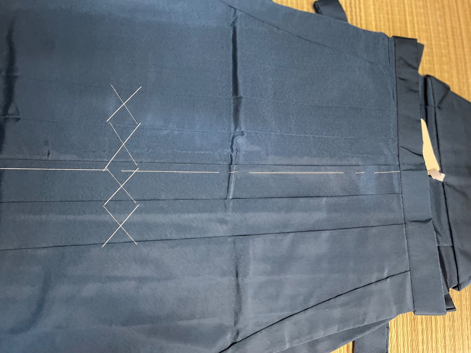  袴 馬乗無地袴 塩瀬無地袴 紺 15 2162 大寸 無地袴 税込み 袴 着物 浴衣