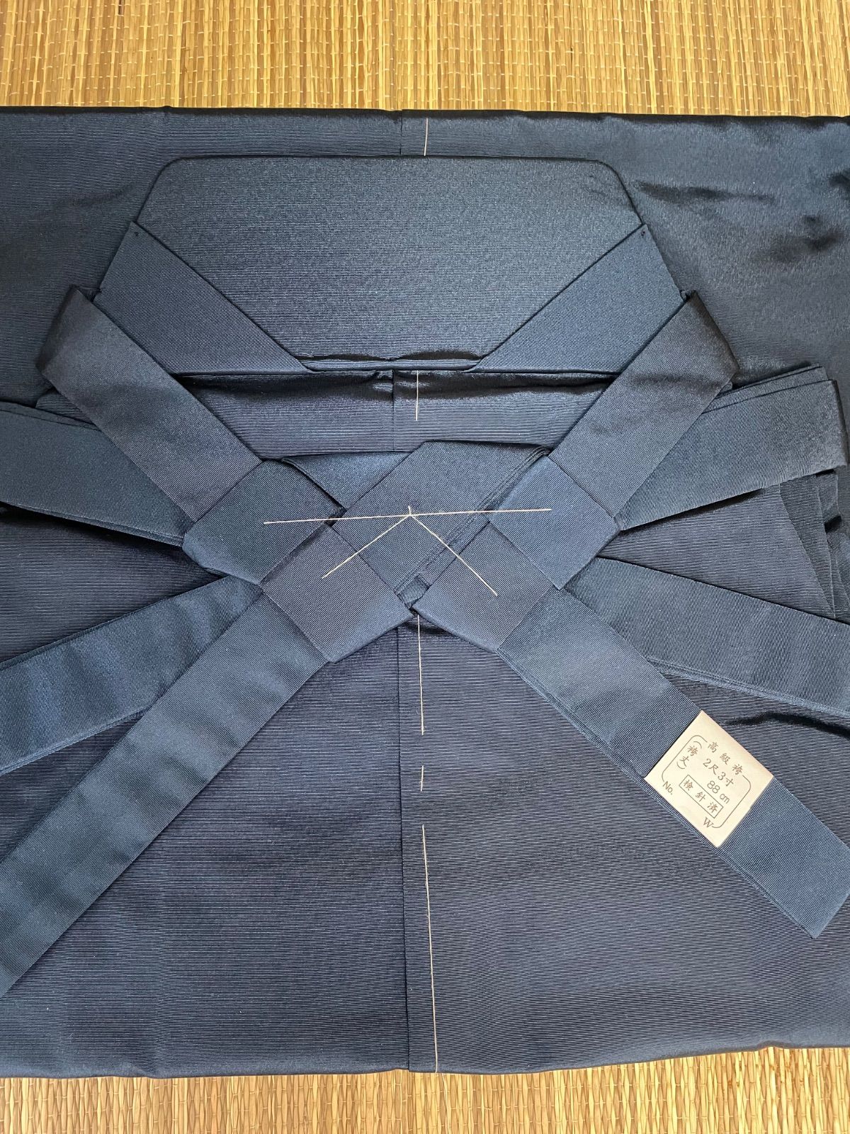 袴 馬乗無地袴 塩瀬無地袴 紺 15 2162 大寸 無地袴 税込み