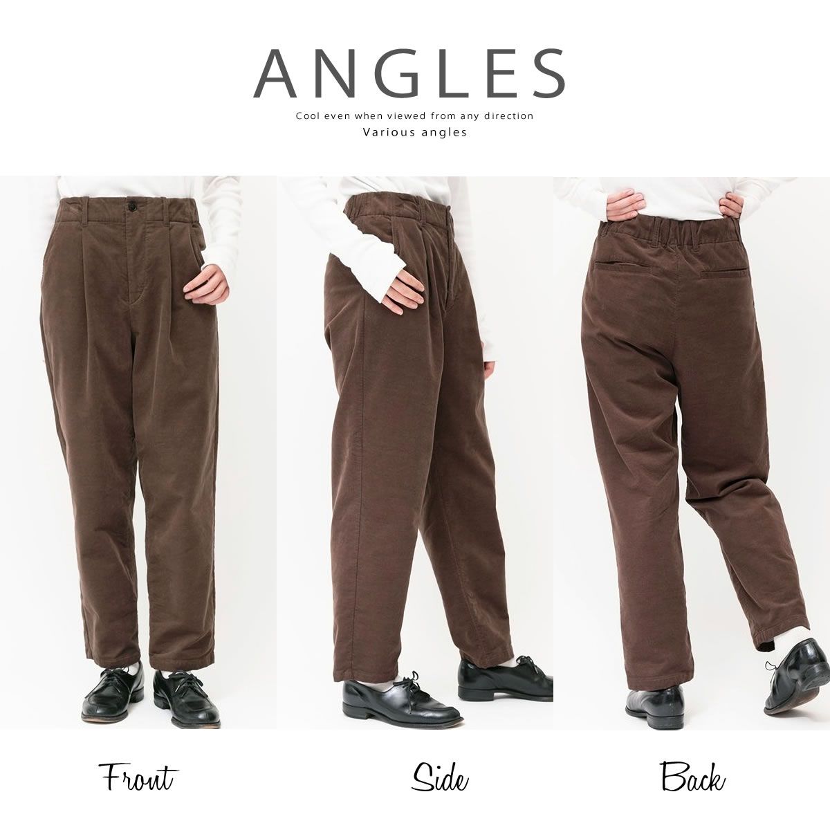 JOHNBULL ジョンブル 裏起毛 コーデュロイ タックテーパードパンツ ( JL244P07 ) レディース 暖かい 伸縮性 ストレッチ ウエストタック 美脚シルエット 秋冬 定番 きれいめ 大人カジュアル おしゃれ アーベン 普段使い 実用的 JOHNBULL ジョンブル 裏起毛 コーデュロイ タックテーパードパンツ