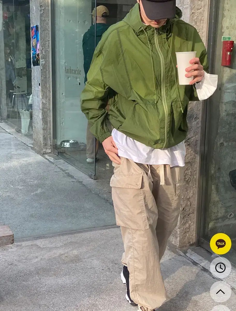 ユメント フーディー ウィンドブレーカー ラム グリーン