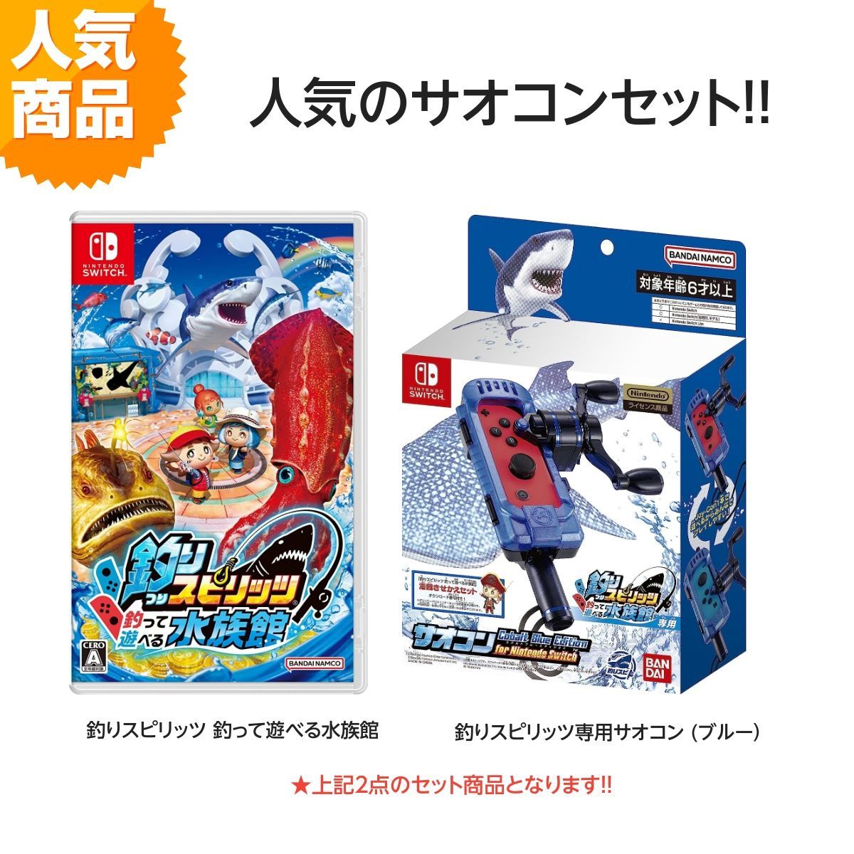 サオコンセット】NSW 釣りスピリッツ 釣って遊べる水族館 + 釣り
