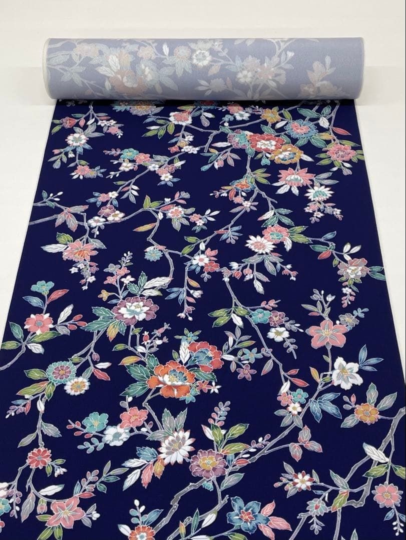 小紋 加賀友禅 通産大臣指定伝統的 正絹 反物 T 9150