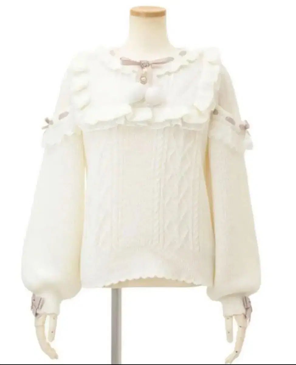 リズリサ ポンポン リボン ヨーク ニット ブラウス スカート セットアップ コート 量産型 地雷系