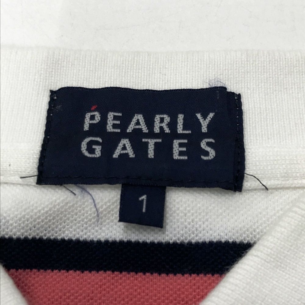 サイズ：1 PEARLY GATES パーリーゲイツ 半袖ポロシャツ ボーダー柄