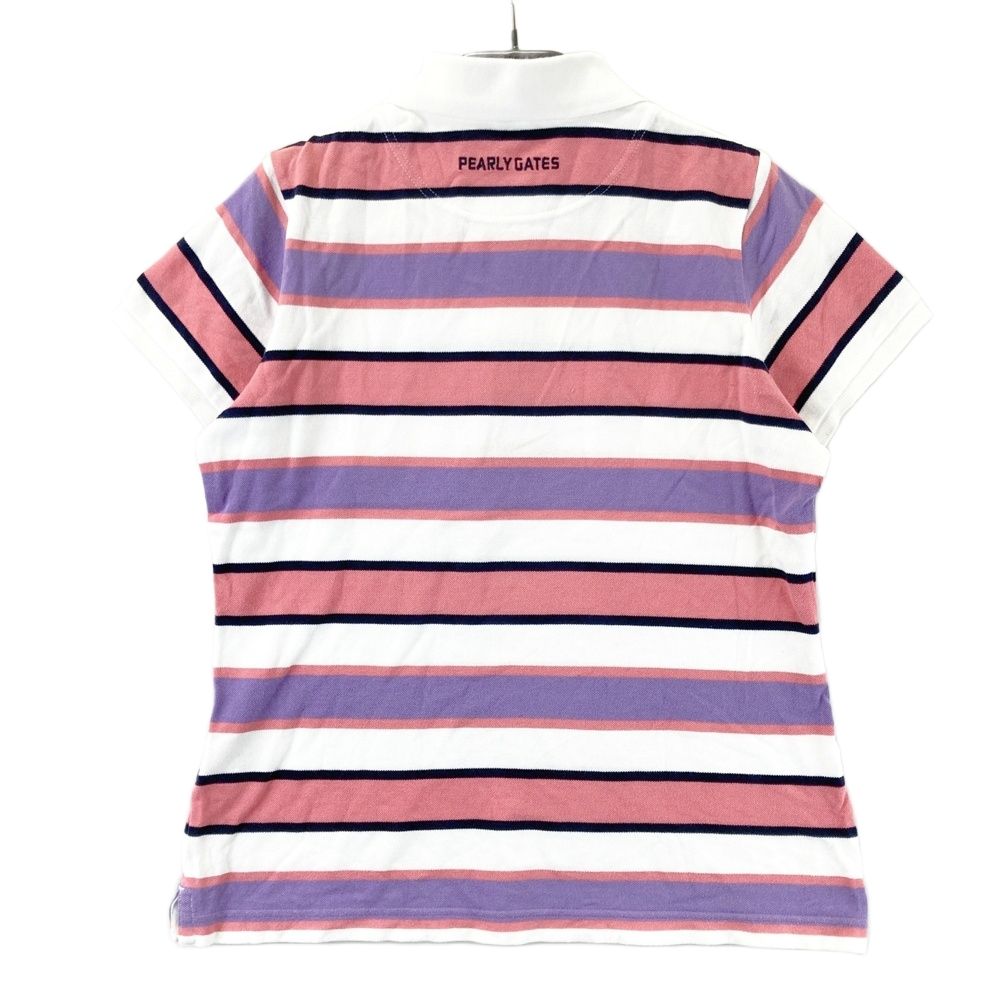 サイズ：1 PEARLY GATES パーリーゲイツ 半袖ポロシャツ ボーダー柄