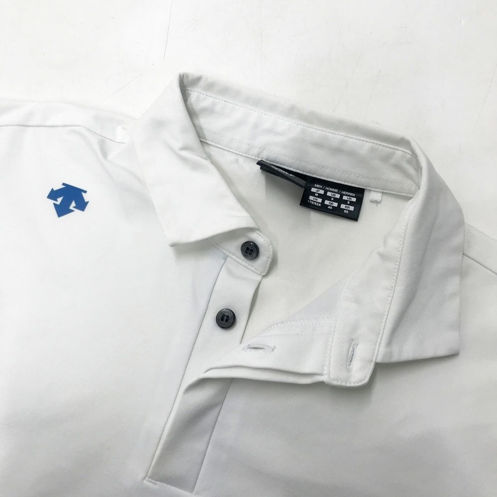 サイズ：M DESCENTE GOLF デサントゴルフ 半袖ポロシャツ ホワイト系