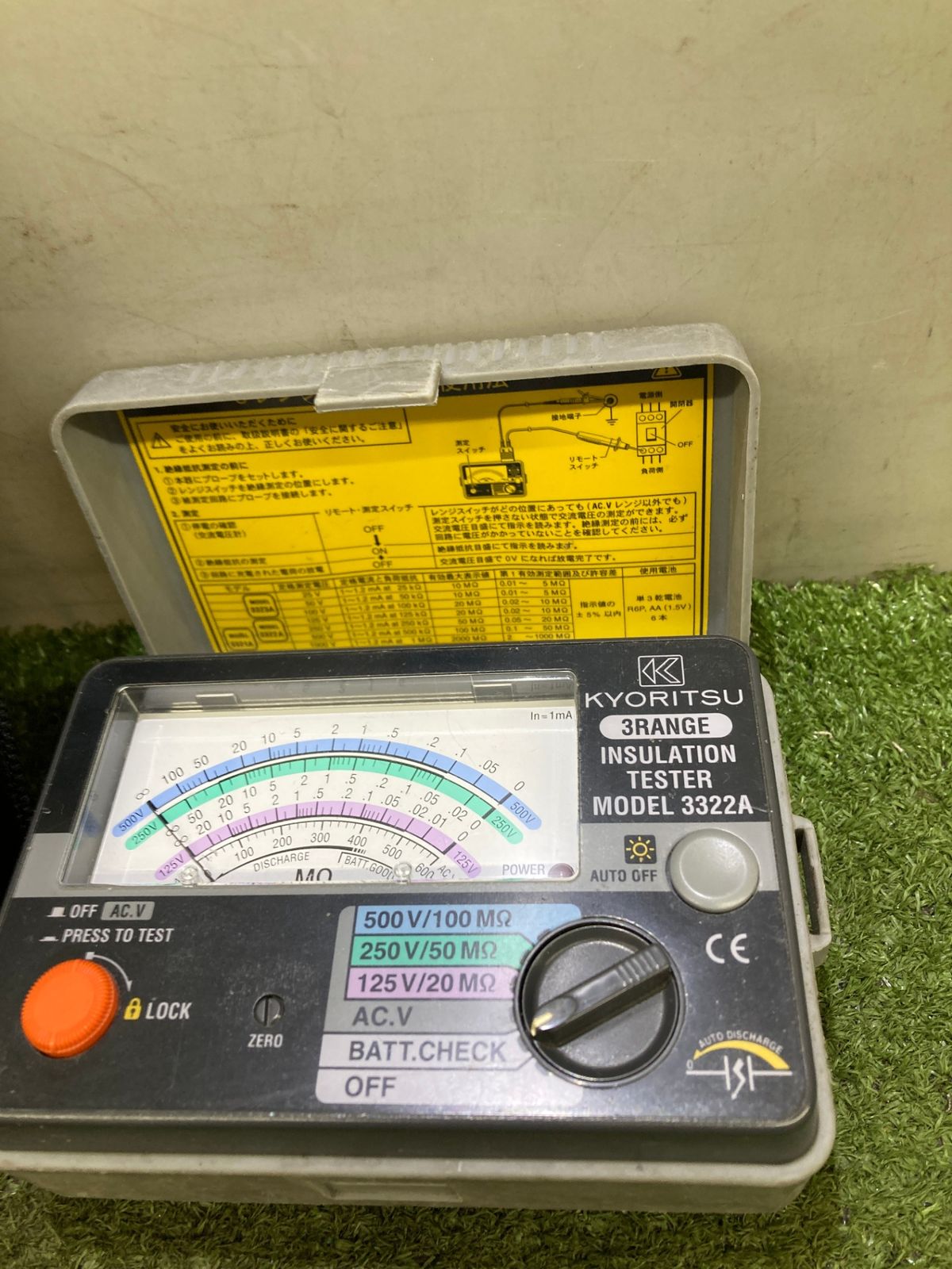  品 0921 共立電気計器 3322 A キューメグ 3レンジ絶縁抵抗計 その他 計測 検査