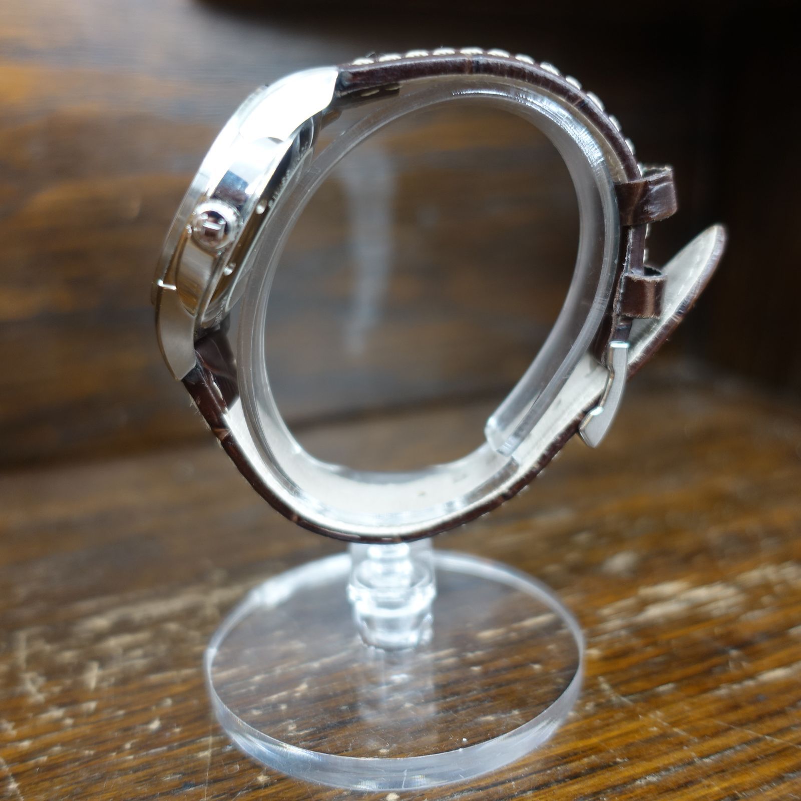  ハミルトン Hamilton H324550 ジャズマスター ビューマチック 自動巻き SS レザー シルバー文字盤 エキスパート藤沢辻堂店 コート 自動巻き時計 腕時計(アナログ)