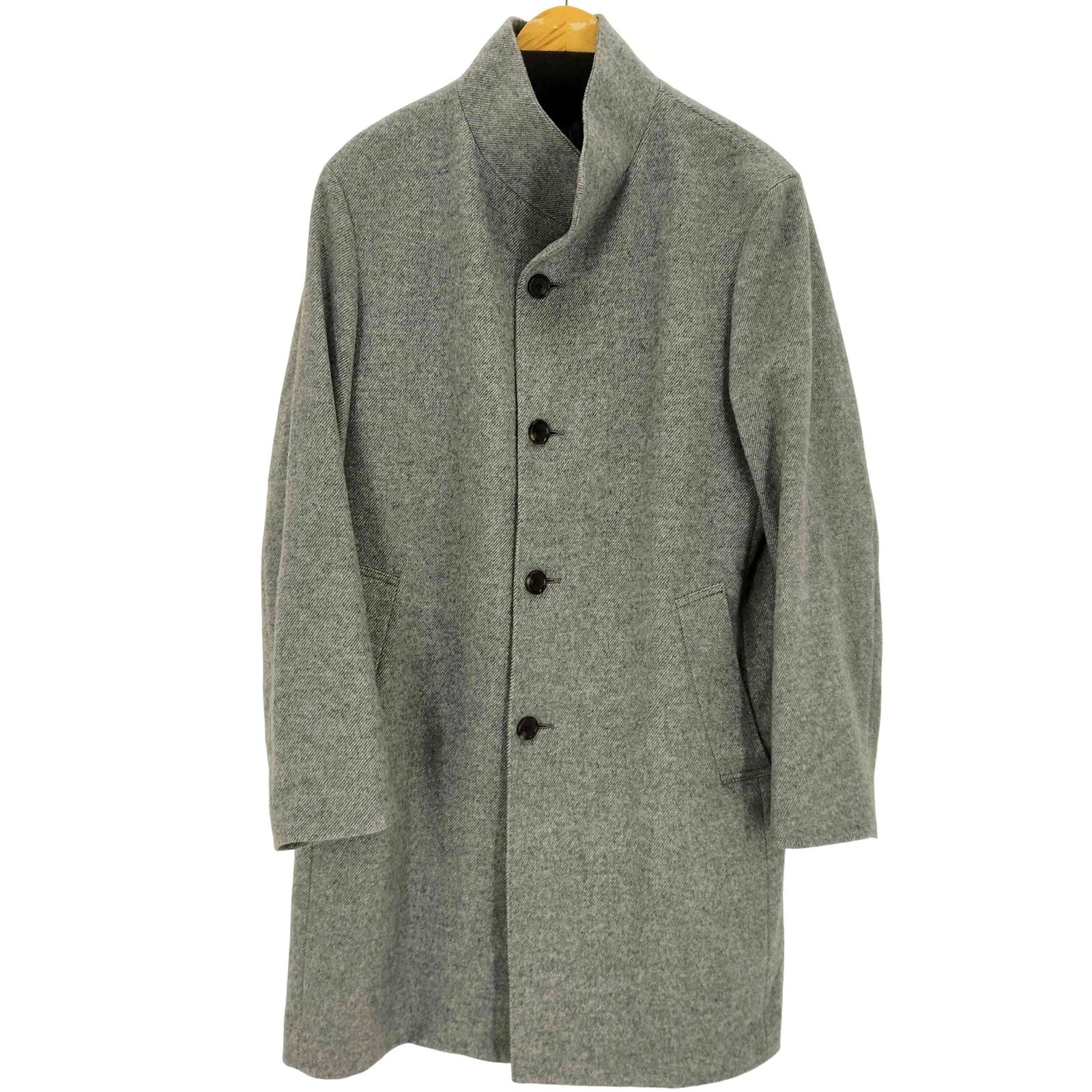TAKEO KIKUCHI(タケオキクチ) カシミヤ混 ウールスタンドカラーコート メンズ JPN：3 【中古】【ブランド古着バズストア】 タケオキクチ TAKEO KIKUCHI カシミヤ混 ウールスタンドカラーコート