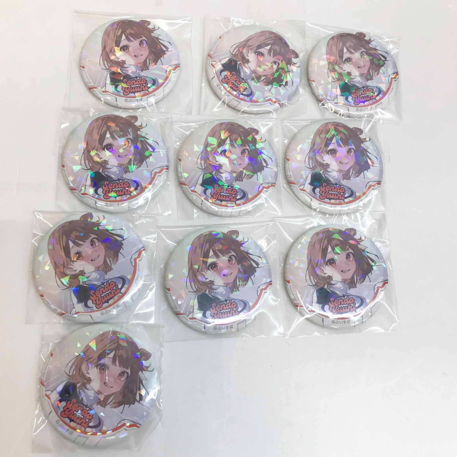 広店】10個 千燈ゆうひ ホログラム缶バッジ ぶいすぽっ! VSPO 