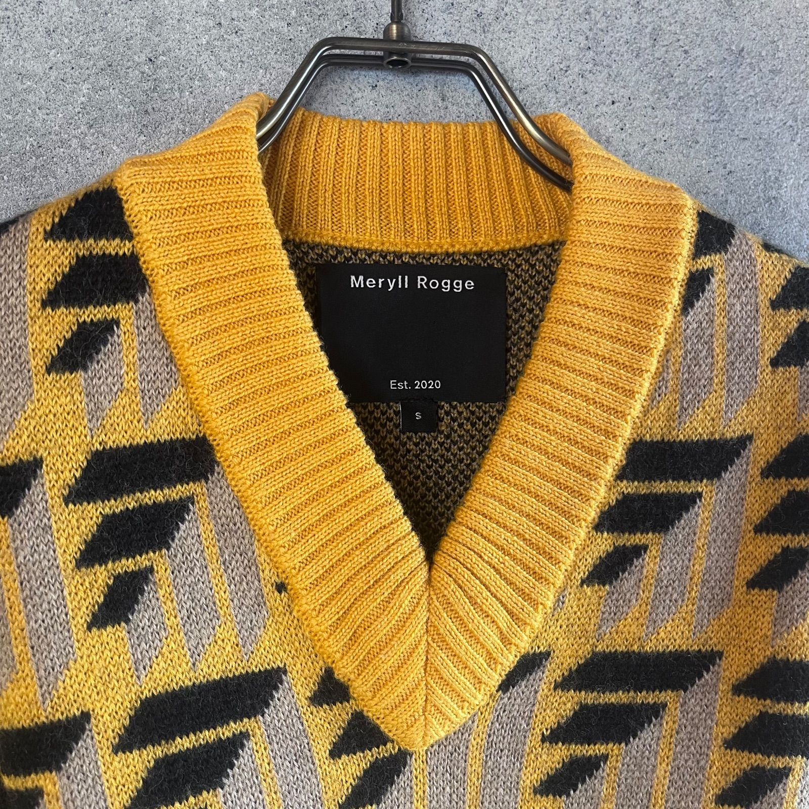 meryll rogge メリルロッゲ OPTIC JACQUARD MISMATCHED VEST FELTED