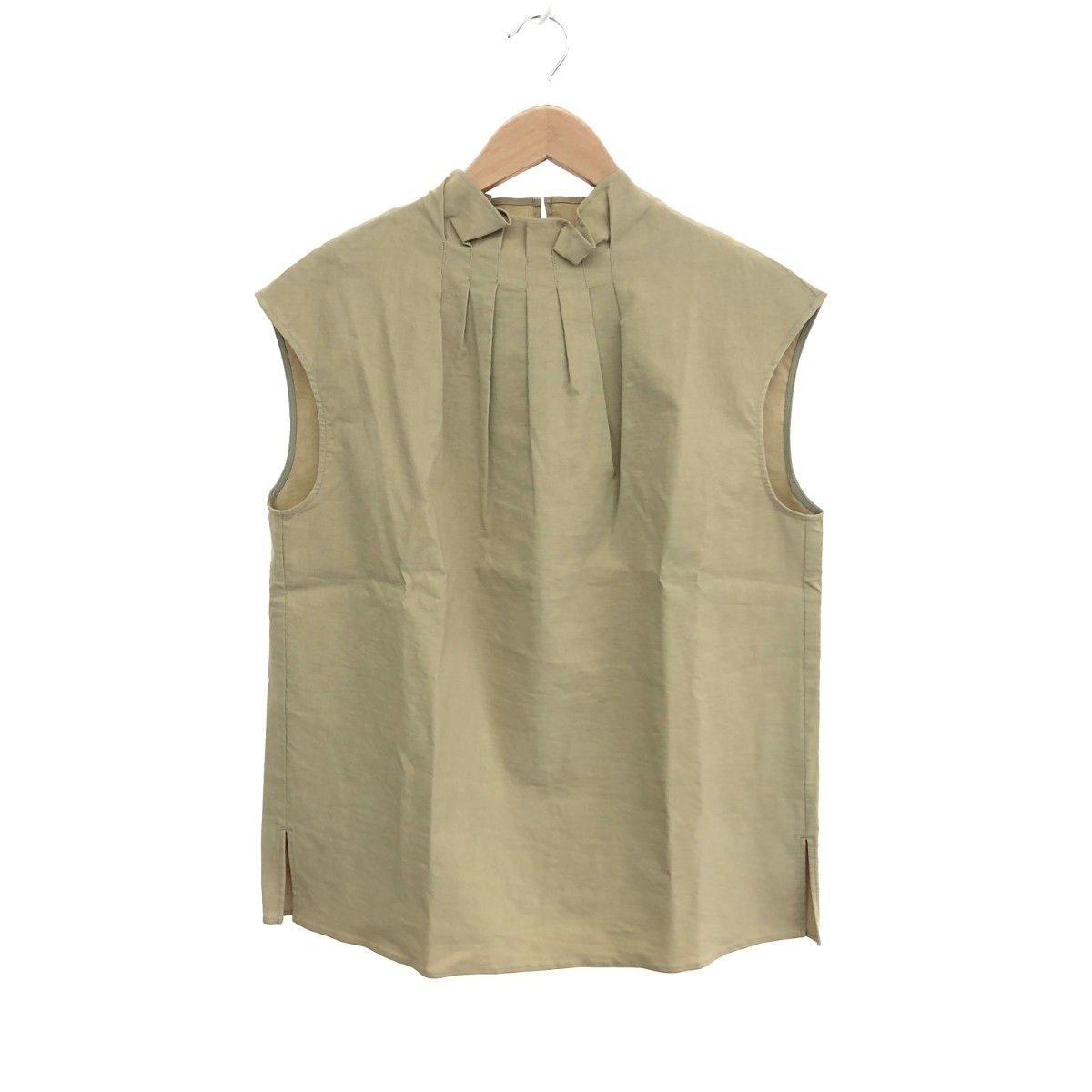 theory luxe Lush Linen Shayne Blouse サイズ:38 ノースリーブ