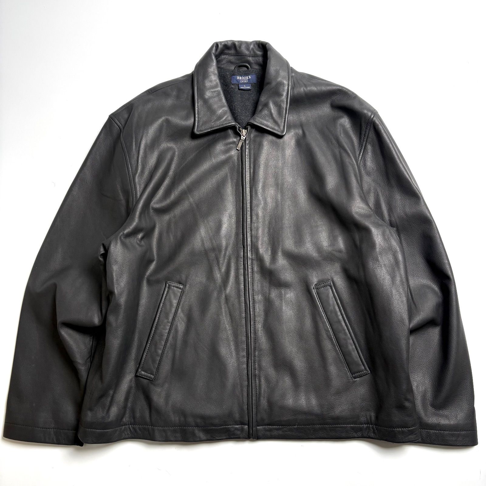 【本革】BROOKS Sport レザージャケット ブラック L 本革】BROOKS SPORT レザージャケット 黒 L SPORT - メルカリ