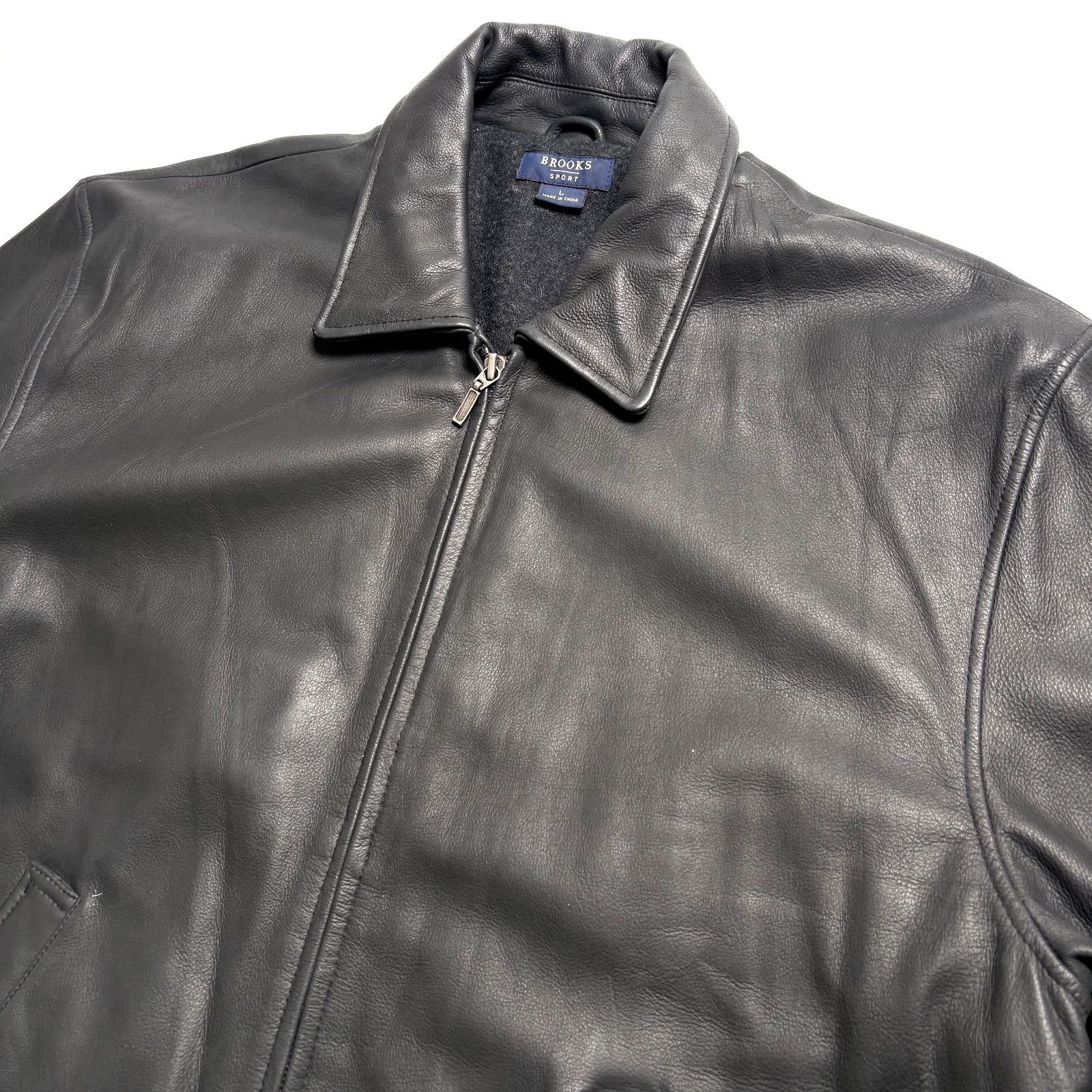 本革】BROOKS SPORT レザージャケット 黒 L SPORT - メルカリ
