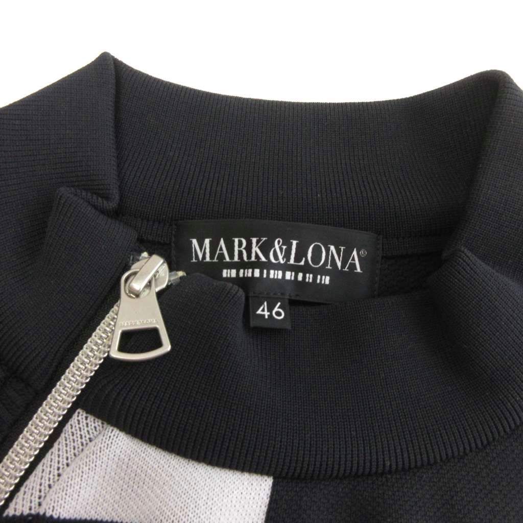 マーク＆ロナ MARK&LONA CODE ジャカード ニット ベスト ロゴ 黒