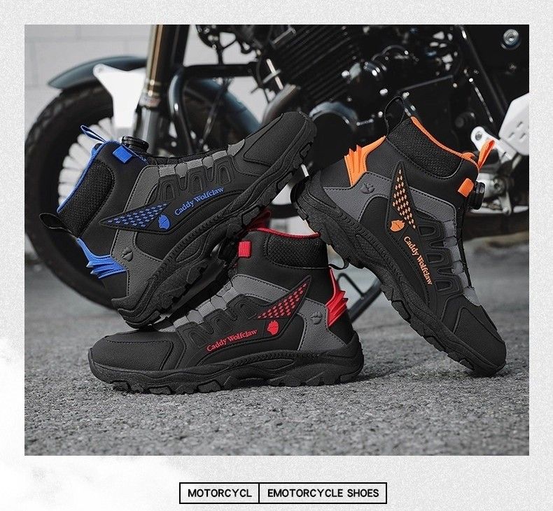 オートバイライディングシューズメンズ防水防護レーシングシューズ 26cm オートバイライディングシューズメンズ防水防護レーシングシューズオフ