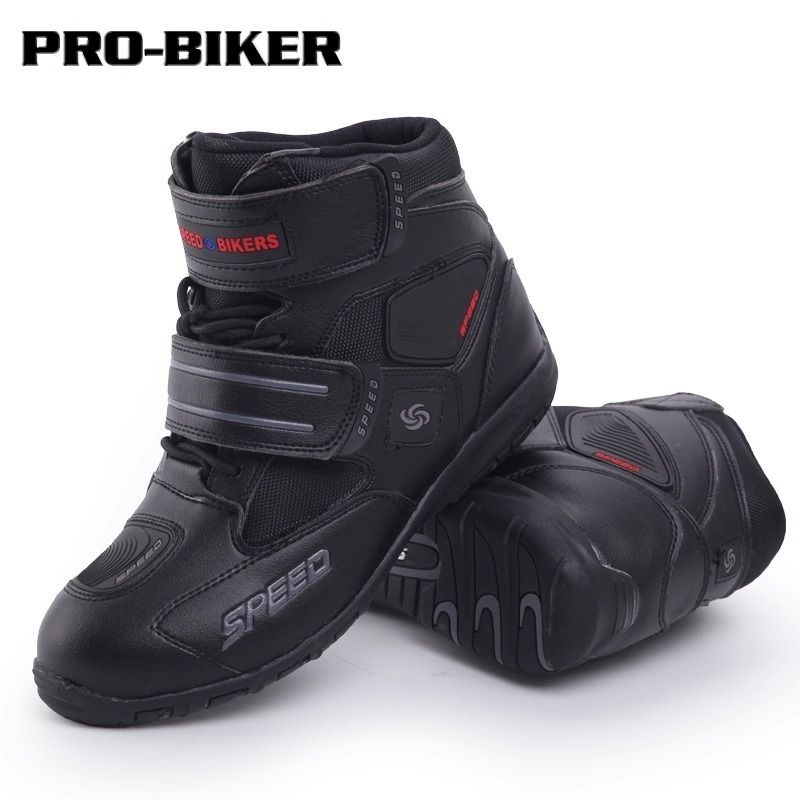 pro biker転倒防止オートバイシューズ 男性用プロテクター付きブーツ 機車公道レーシング ライディング競技用シューズ ライダー装備 251017 jcx 05 分類 A 005 ブラック