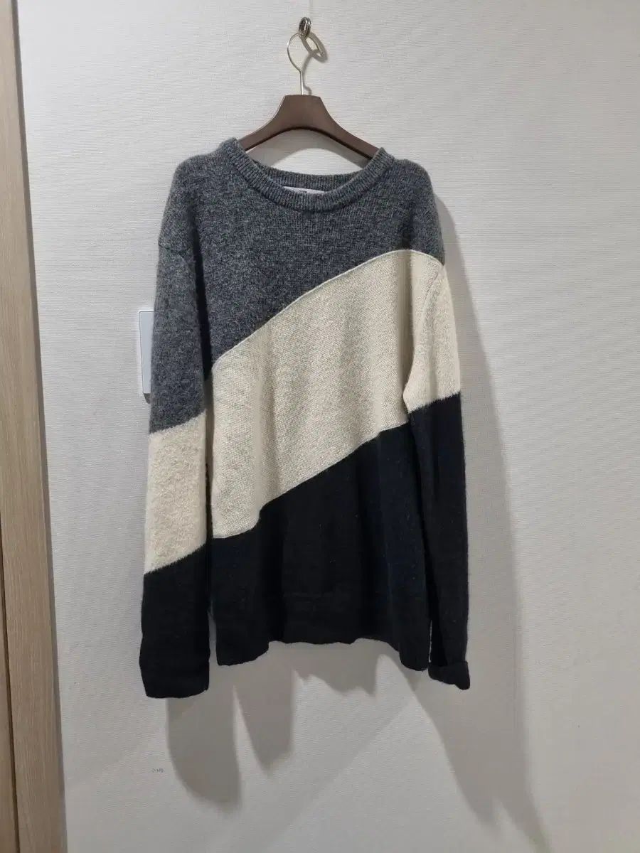 システム バイカラー ニット セーター