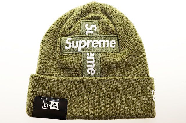 シュプリーム SUPREME 20AW NEW ERA CROSS BOX LOGO BEANIE OLIVE