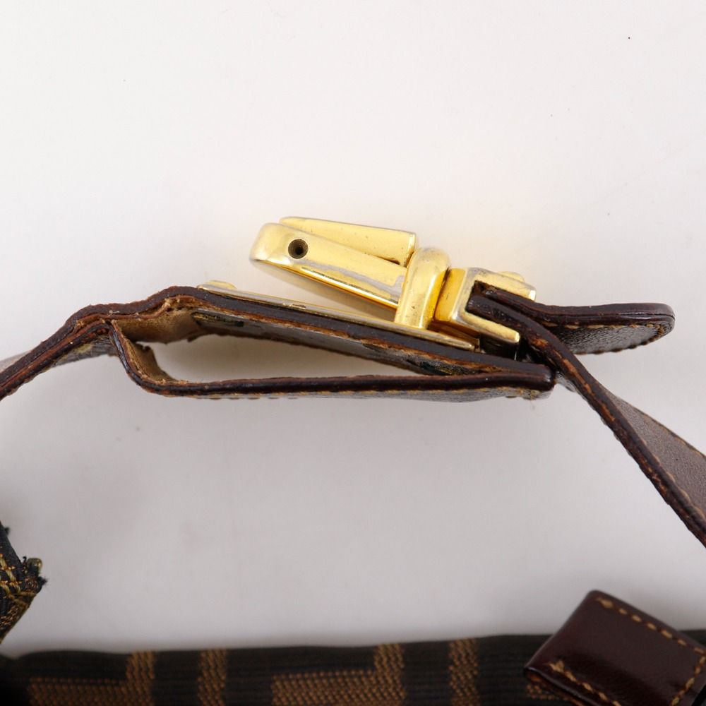 FENDI】フェンディ バニティ ズッカ ナイロンキャンバス 茶 レディース