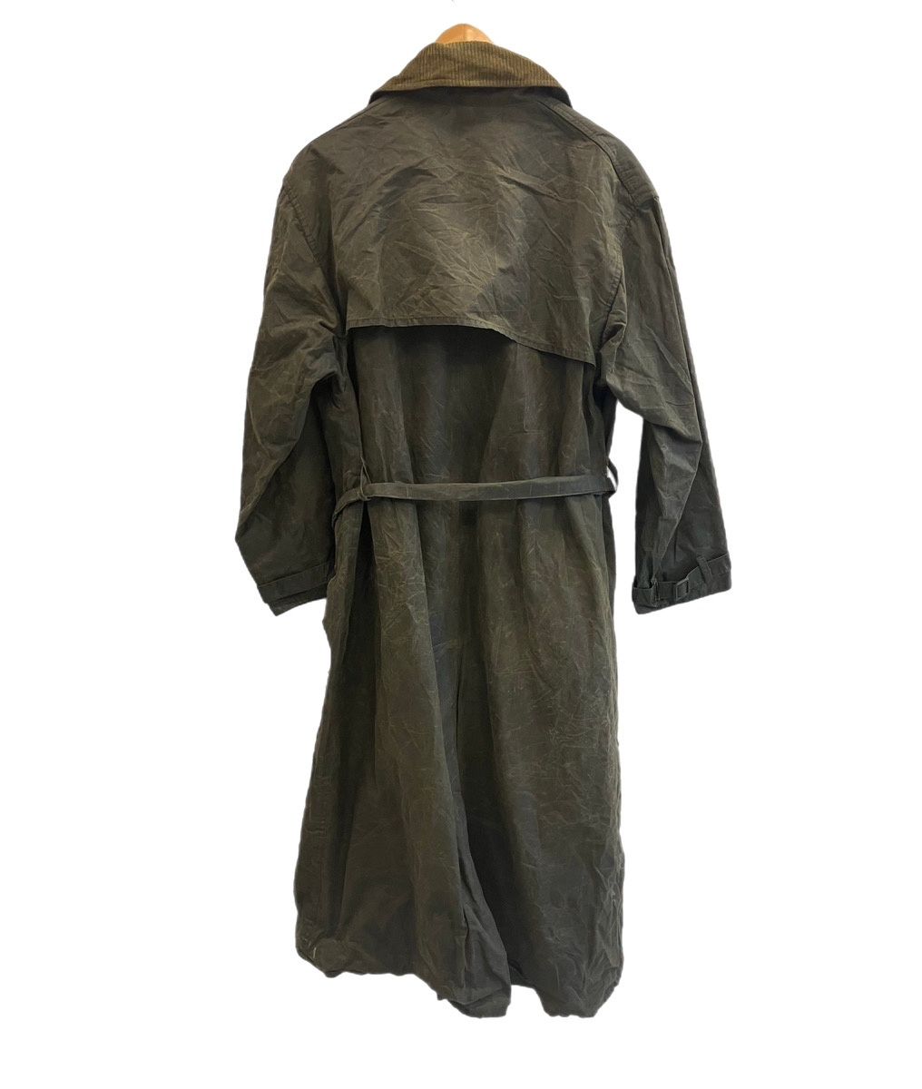 バブアー Barbour 90 s 90年代 3ワラント TRENCH COAT トレンチコート ワックス コットン オイルドジャケット ロングコート VINTAGE ヴィンテージ A 600 102 cm コート カーキ 101 MT 5455 チェスターコート 春夏対応