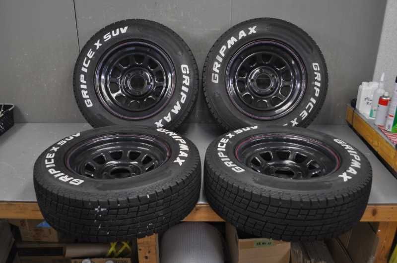 シボレー エクスプレス 社外 バリ山 製 スタッドレスタイヤ 215 70 R 16 鉄ホイール 7 JJ 5穴 PCD 127 GRIP ICE X SUV s 021882 J