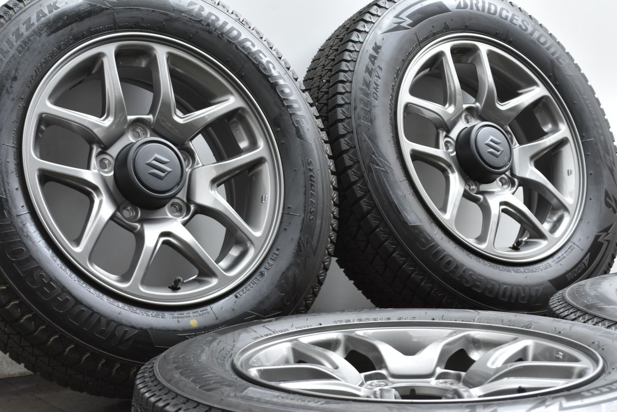 超バリ溝 スズキ JB 64 ジムニー 16 in 5 J 22 PCD 139 7 ブリヂストン ブリザック DM V 3 175 80 R 23 JA 11 12