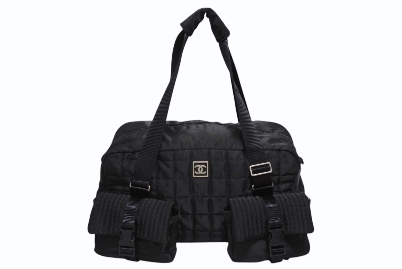 スポーツライン CHANEL シャネル ボストンバッグ ブラック 2WAY 