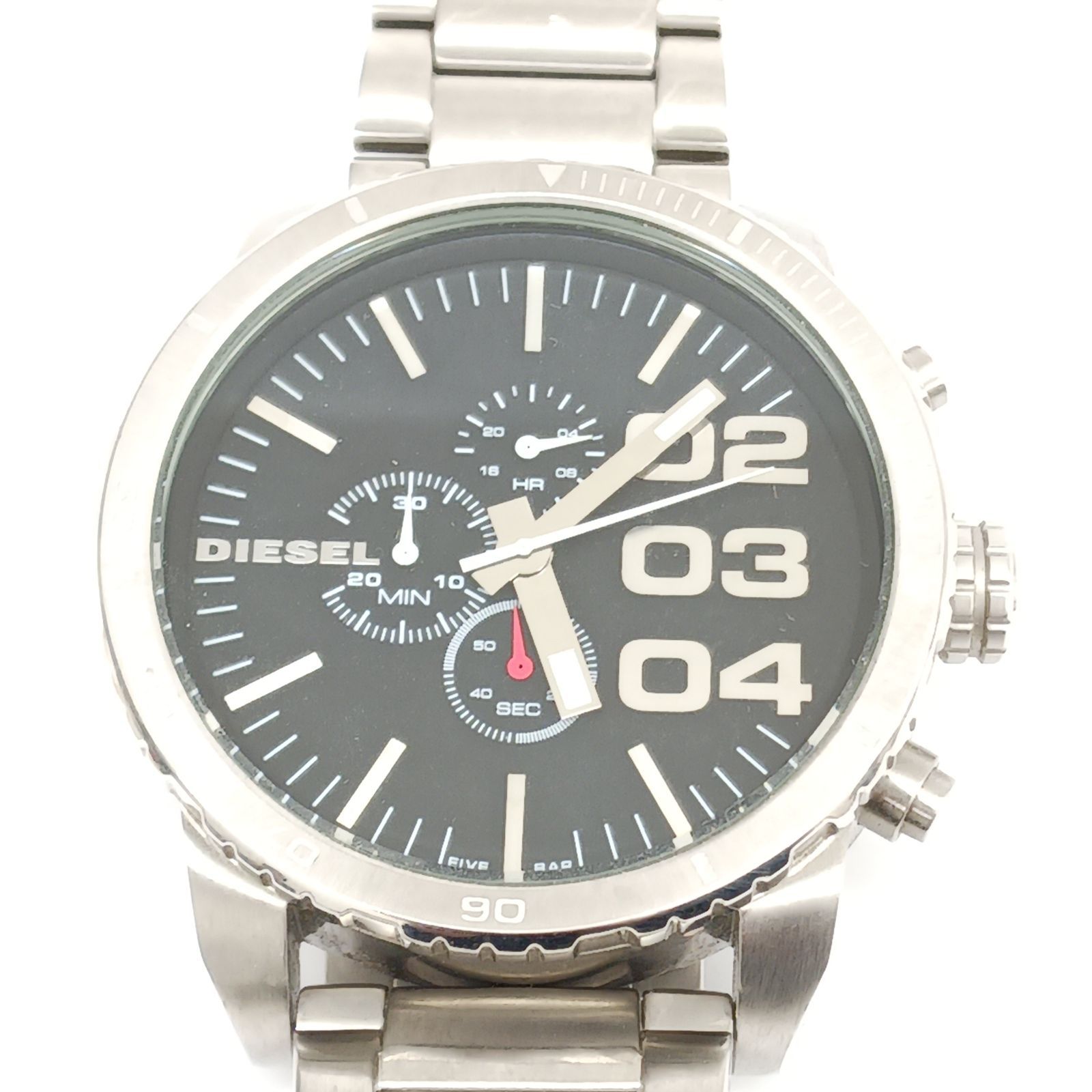 ジャンク品/電池切れ】DIESEL ディーゼル DZ4209 クロノグラフ 腕時計