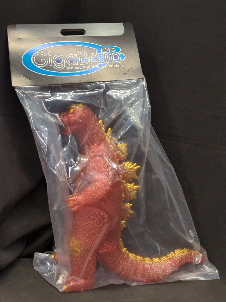 ギガフレイン 大戦争ゴジラ クリアレッド成型 金塗装 ラメ