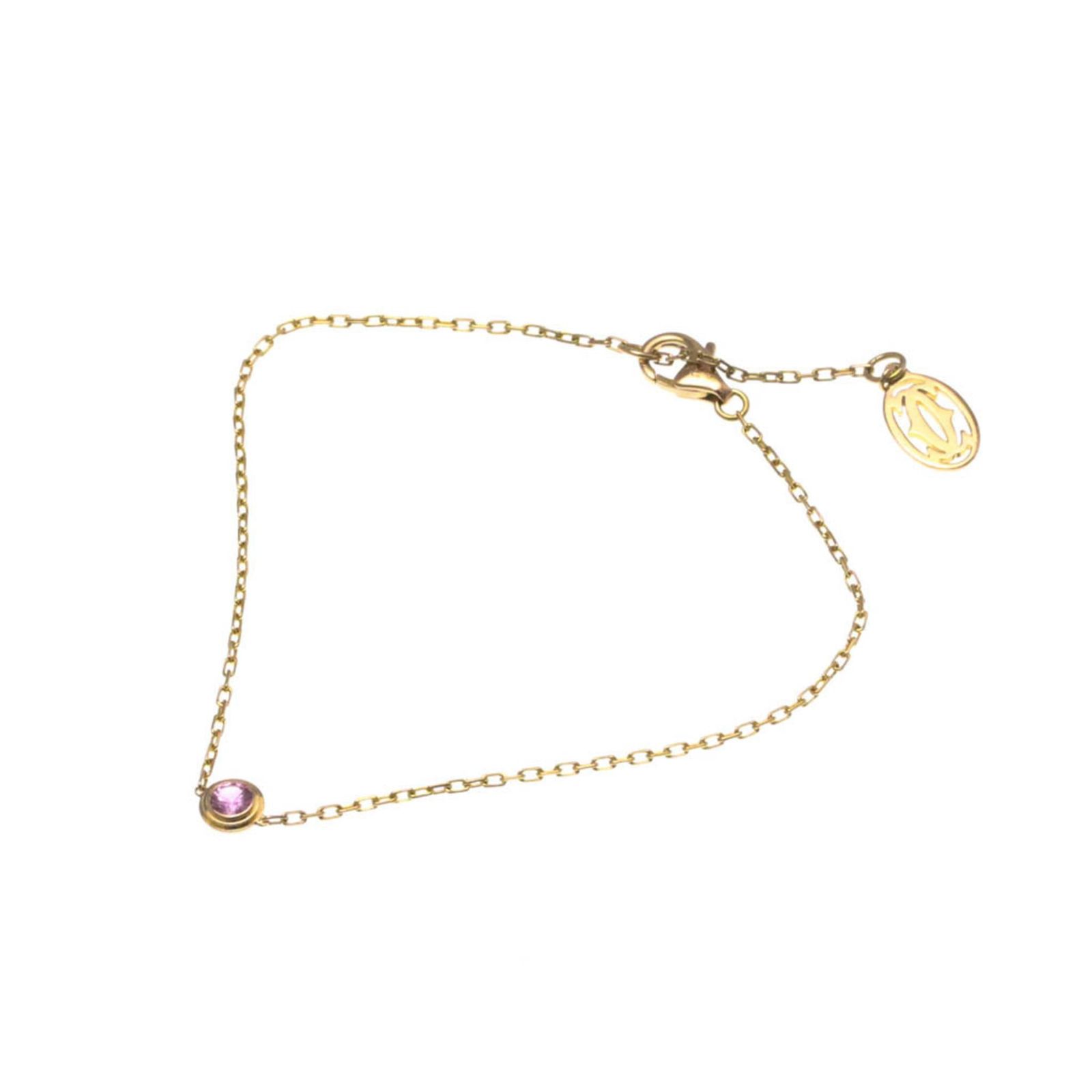 カルティエ Cartier ダムール ピンクサファイア ブレスレット K 18ピンクゴールド 18 PG サファイア チャームブレスレット ピンクゴールド