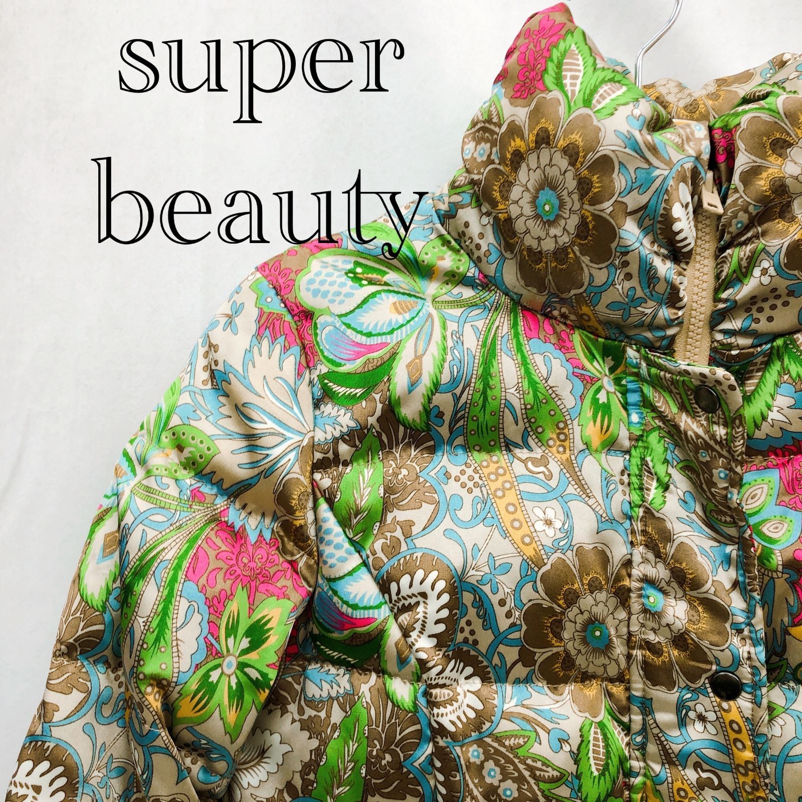 【専用】Super Beauty スーパービューティー　花柄　ダウンジャケット super beauty スーパービューティー 花柄ダウンジャケット アウター