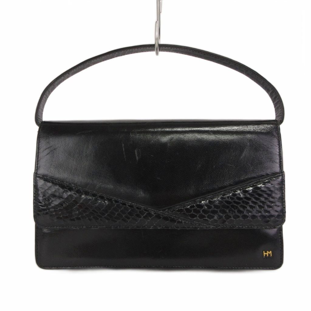 ハナエモリ HANAE MORI ハンドバッグ フォーマル 冠婚葬祭 レザー