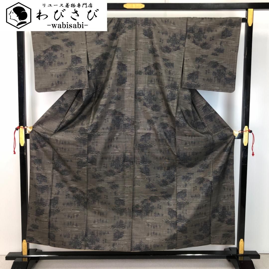 本場大島紬 純泥染 カタス7マルキ エ霞に花模様 K-5569 - メルカリ