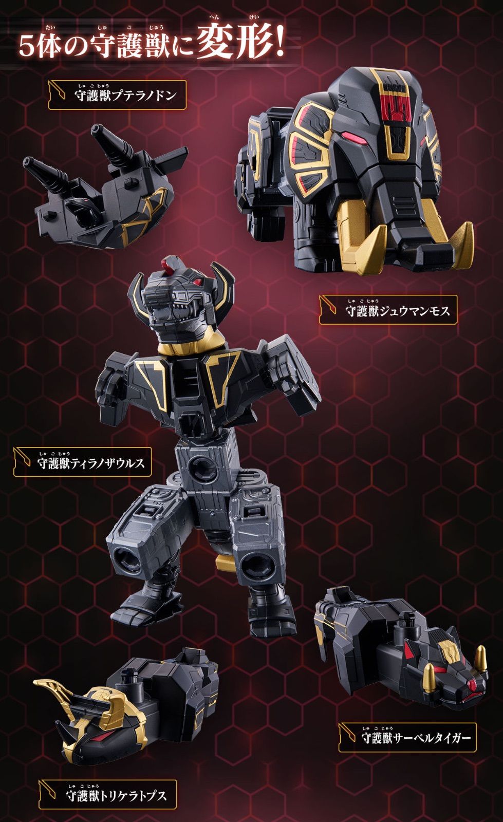 DXROBO UNIVERSE ブラック大獣神 『恐竜戦隊ジュウレンジャー』 oth