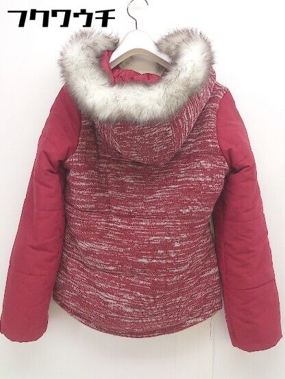 □ ◎ Roxy ロキシー フェイクファー 中綿 切替 ニット 長袖