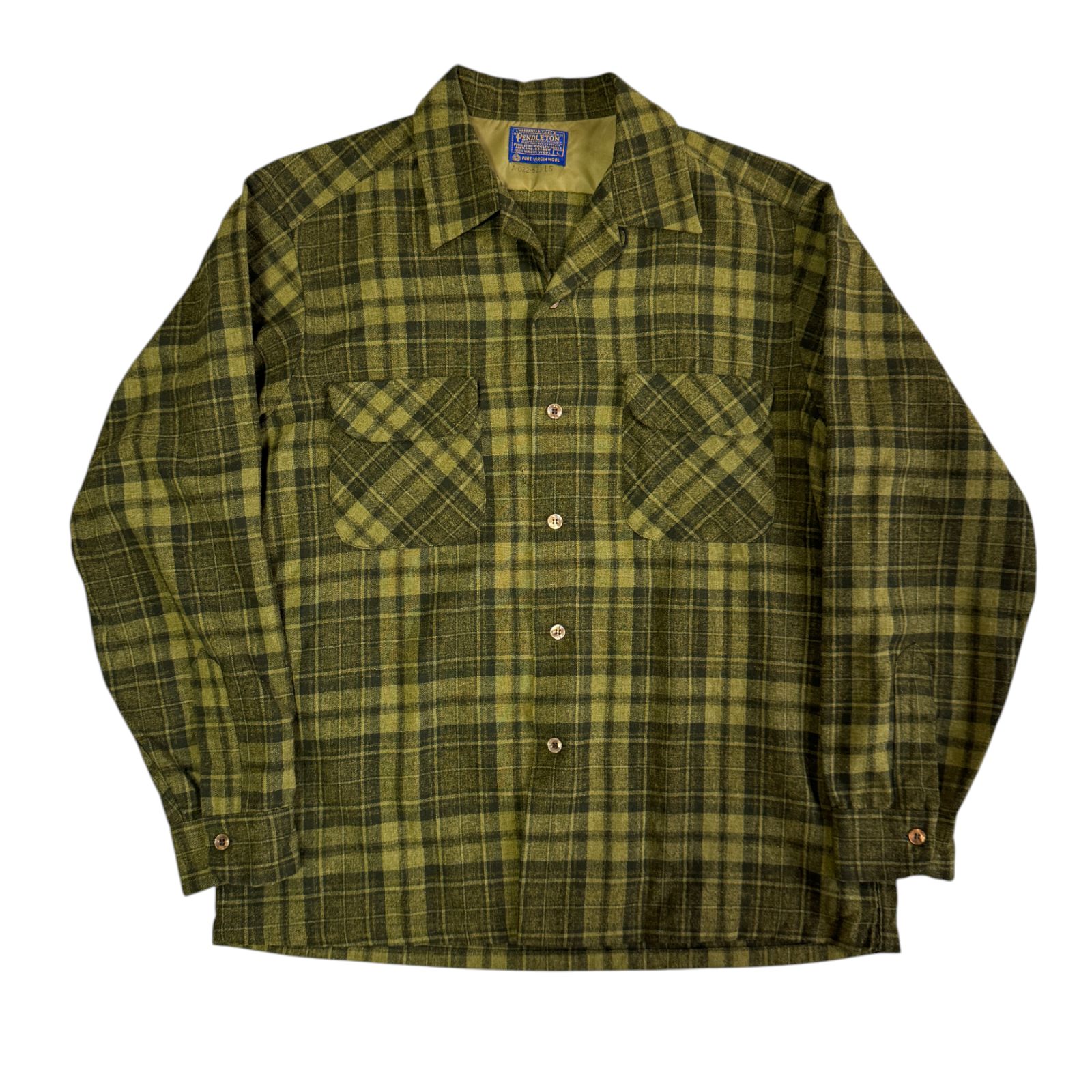 60s Pendleton ペンドルトン ボードシャツ BoardShirt Lサイズ カーキ