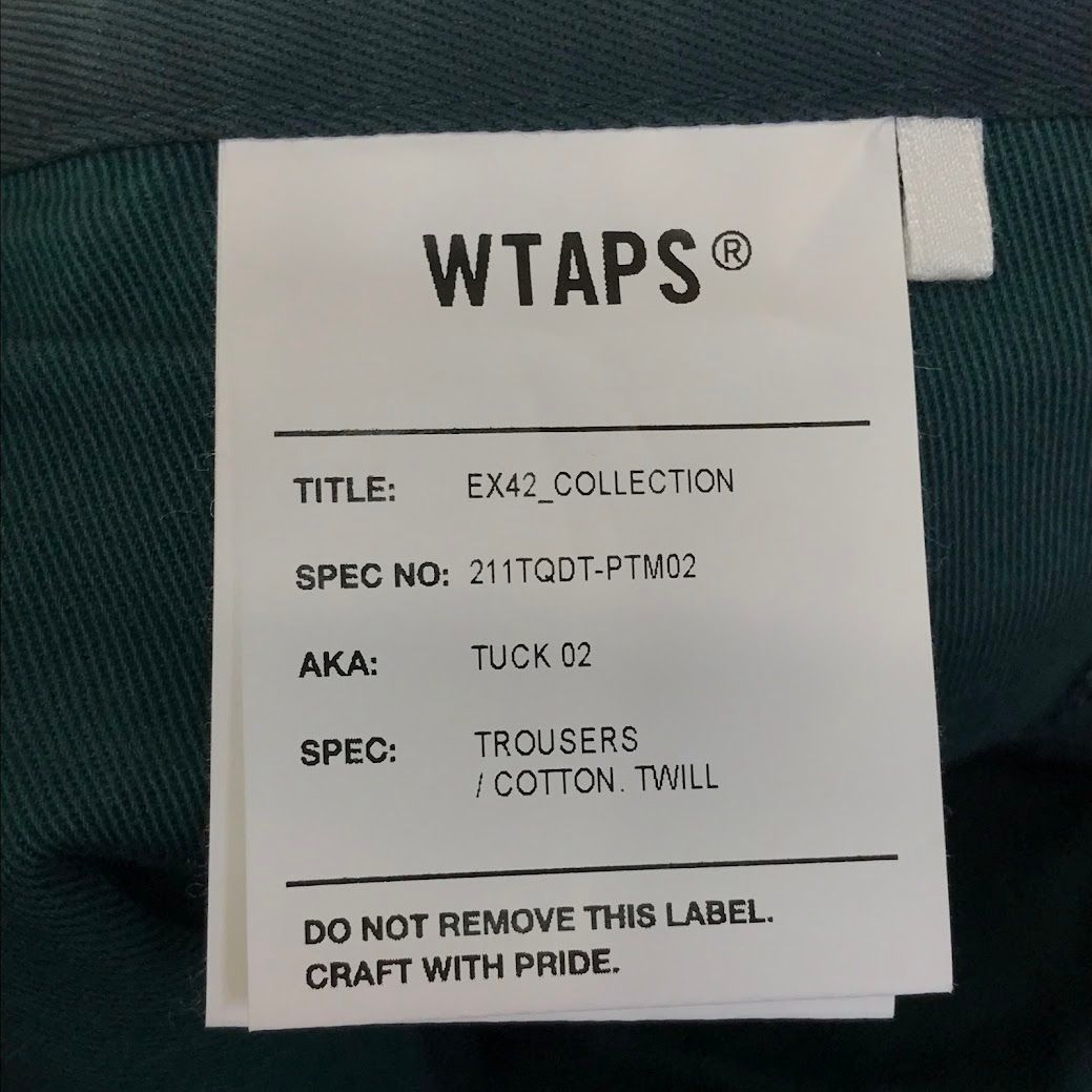 タック トラウザーズコットンツイル